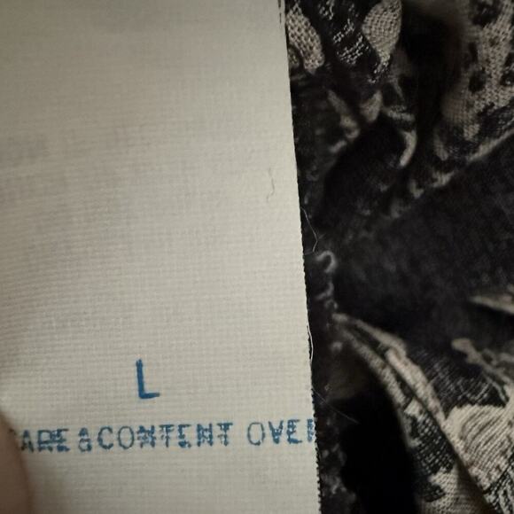 Options by Madison’s Long Black Skirt with Cream Paisley Boho Style Size L Rayon - Picture 10 of 10